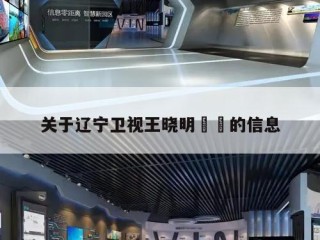 关于辽宁卫视王晓明㊙️的信息