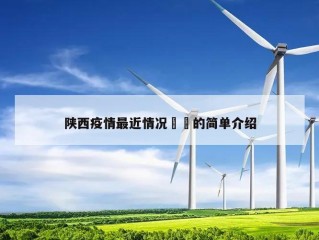 陕西疫情最近情况㊙️的简单介绍